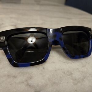 VERSACE VE4464 5458/87 BLACK MOD 4464 BLUE VE4464 545887 UNISEX SUNGLASSES